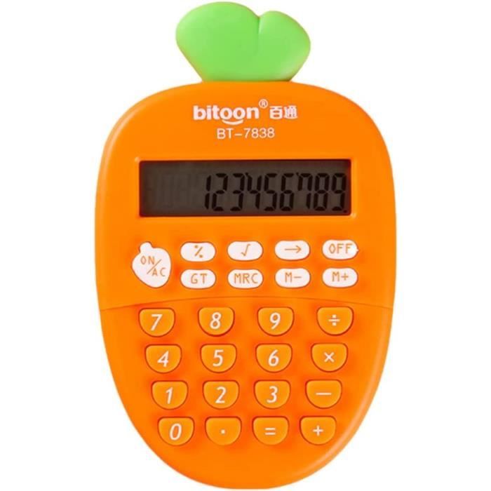 Calculatrice De Poche Canon LS-100K - 10 Chiffres, Double Alimentation, Couleur Orange Vif - 12