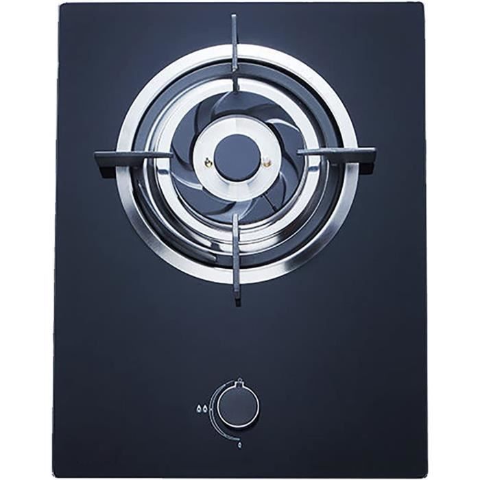 Plaque de Cuisson Gaz Plaque de Cuisson à gaz en Verre Noir de 33 cm de
