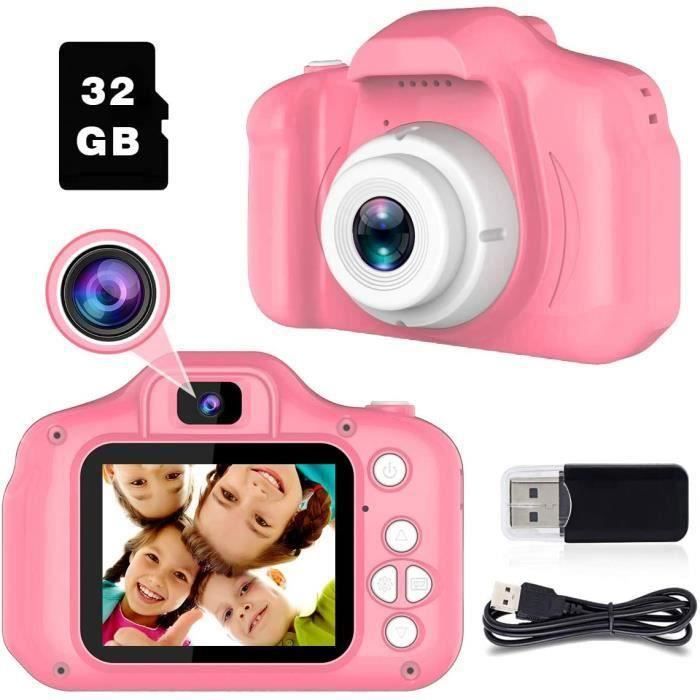 MSD Cadeau 3-8 ans fille joie caméra enfant enfant appareil photo numérique  enfants vidéo jouet électronique rose cadeau anniversa - Cdiscount Jeux -  Jouets