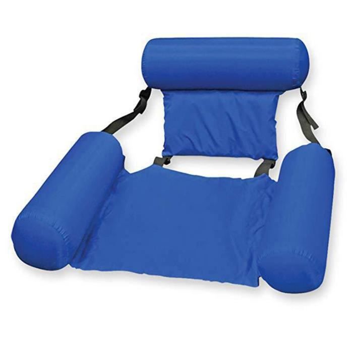 Bleu Hamac Flottant pour Piscine AUMIDY Hamac Piscine 4 en 1 Transat Gonflable Piscine Hamacs deau Multi Usage Pliable Flottantes Hamac Matelas Piscine Filet pour Adultes Plage Partie Vacances
