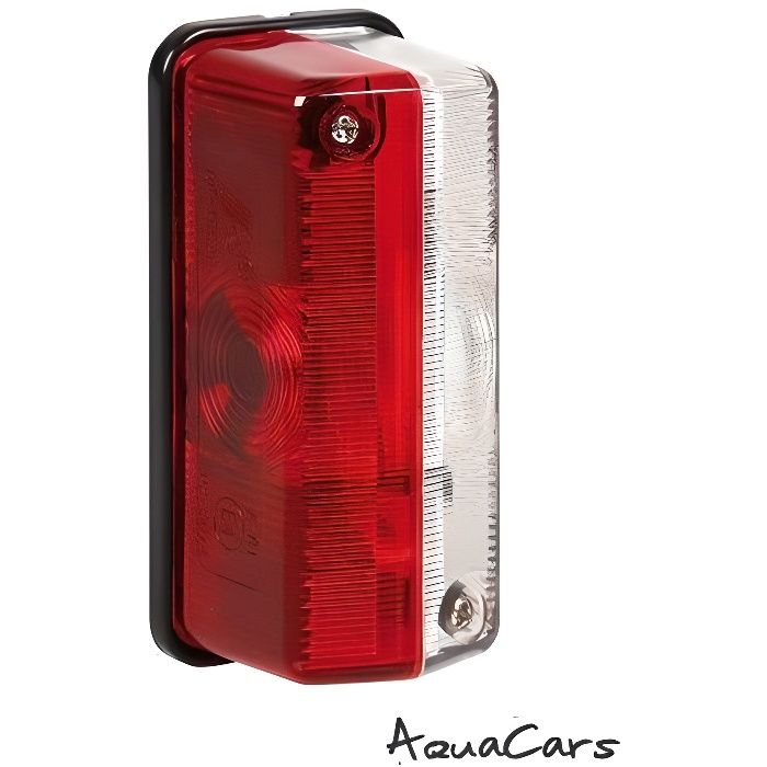 Feu de Gabarit Rectangulaire rouge blanc 12-24V