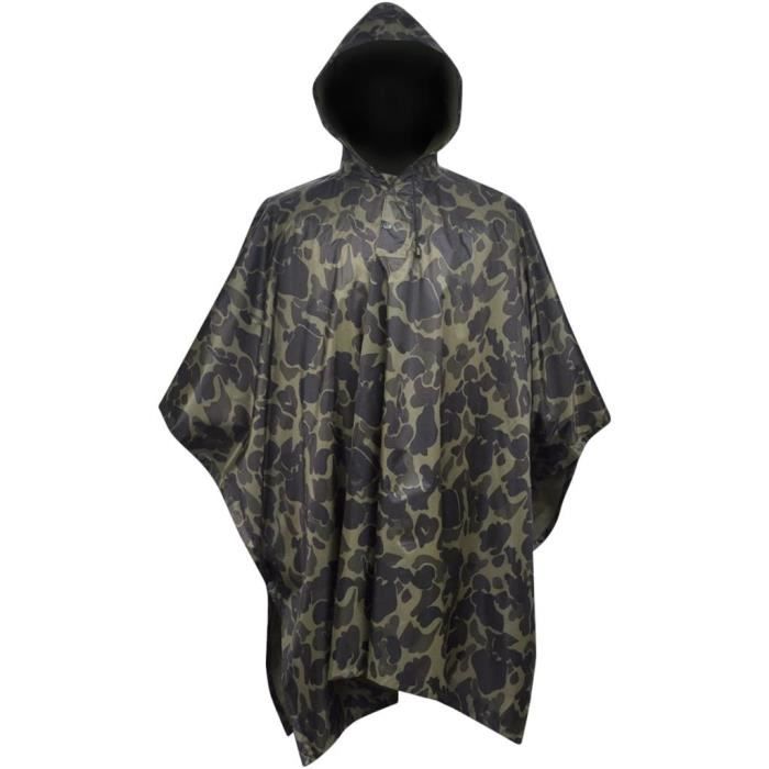 Poncho Imperméable Armée – Camouflage M05 – Environ 144 X 223 Cm – MFH – NEUF