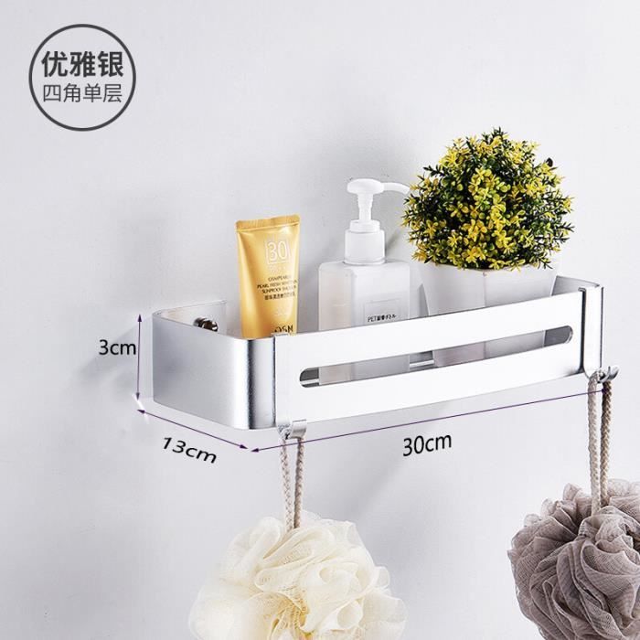 YQh Étagère De Douche Suspendue, Support De Rangement De Salle De Bain, Support De Shampooing, Le Crochet Arrière Peut être Tourné, Et Peut être Accroché Au Robinet Ou à La Barre Transversale