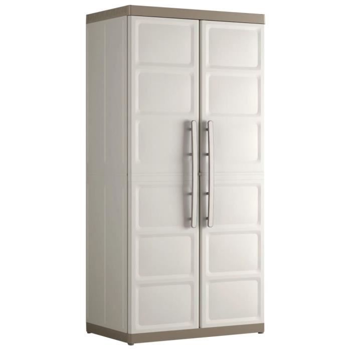 Keter Armoire de rangement à étagères Excellence XL Noir et gris 182cm