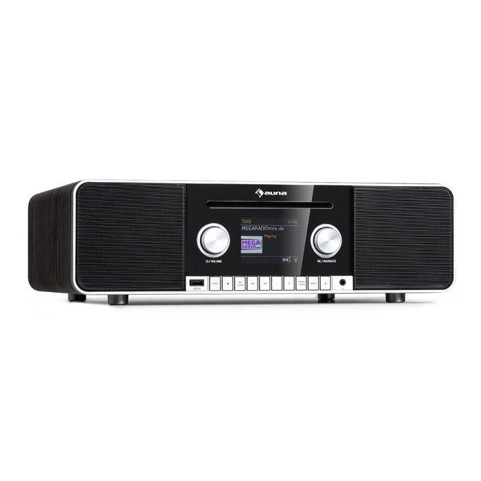 Radio Connectee Internet WiFi - Auna - Bluetooth Radio DAB+ UKW - Stereo Radio Internet et Lecteur CD - Blanc