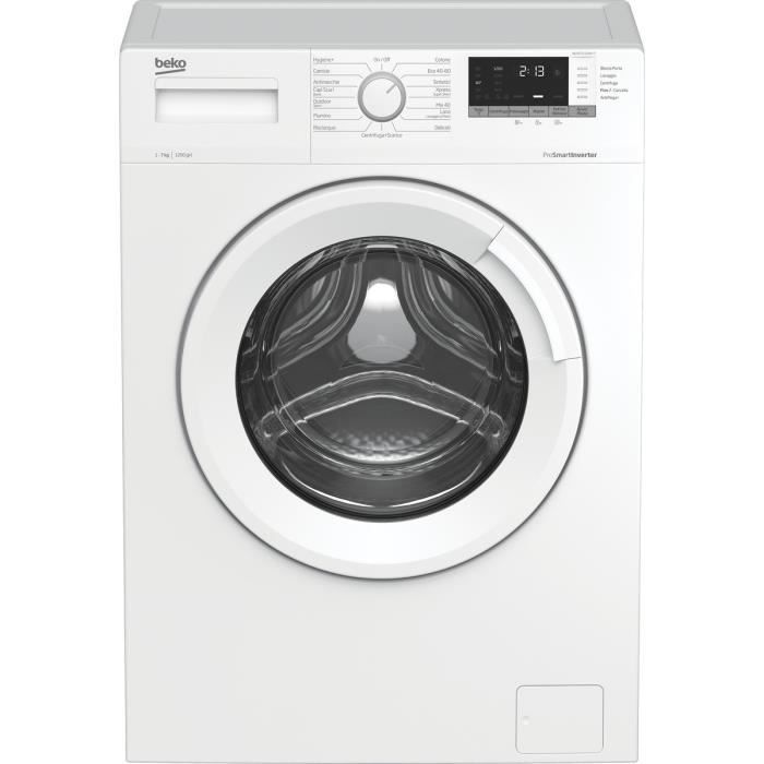 Lave-linge - BEKO - WUX71232WIT - Chargement frontal - 7 kg - A+++/D