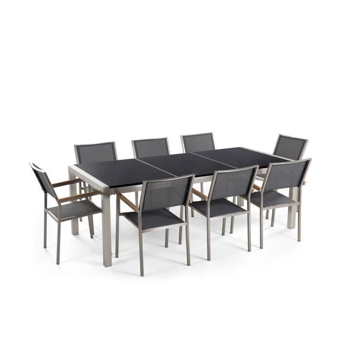 Beliani Table De Jardin Moderne ⌀ 120 Cm Avec Aluminium Et