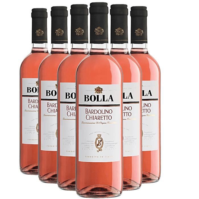 Chiaretto Di Bardolino Rosé 2022 Lot de 6x75cl Bolla Vin DOC Rosé