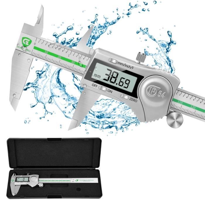 Pied à Coulisse Numérique KETOTEK 150mm - Écran LCD, Précision 0.01mm, Acier Inox - Pour Bricolage, Mécanique