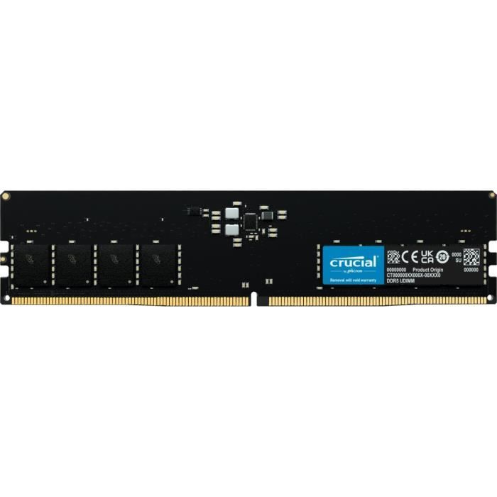 Crucial Mémoire RAM DDR5 – 64GB – 5600 MT/s – CL46