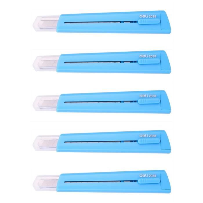 Cutter de bureau - DELI - Lot de 5 Cutters fun et fin 13 lames - Lame ...