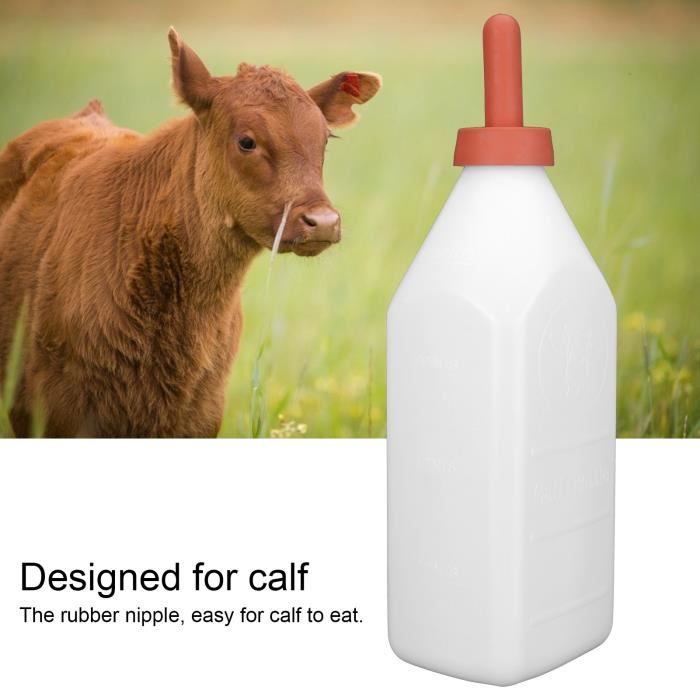 Bouteille De Lait De Veau 4L Avec Tétine Détachable - Pratique Pour L'Élevage Bovin