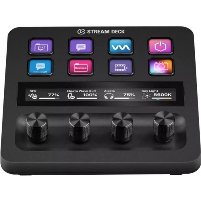 Console de Mixage Audio Elgato Stream Deck+ – 8 Touches LCD, 4 Boutons Rotatifs - vue 5