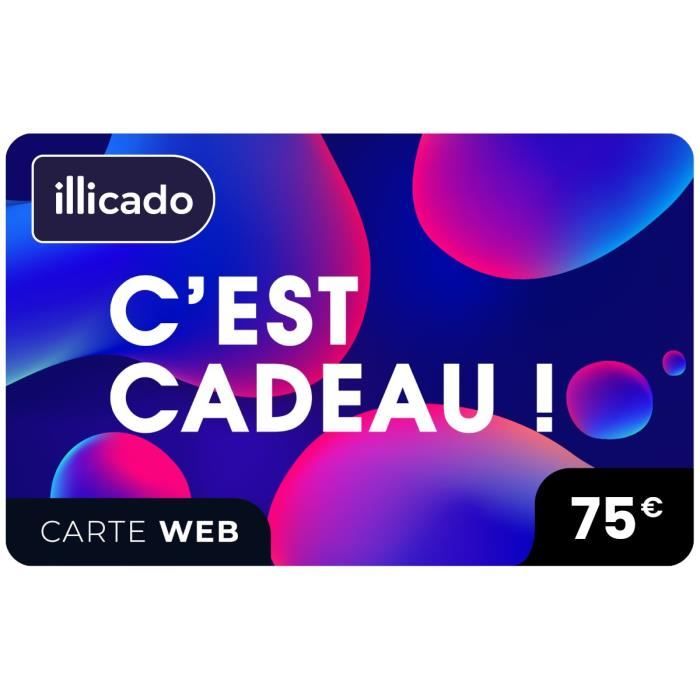 Carte cadeau numérique ILLICADO d'une valeur de 75€ utilisable dans plusieurs enseignes