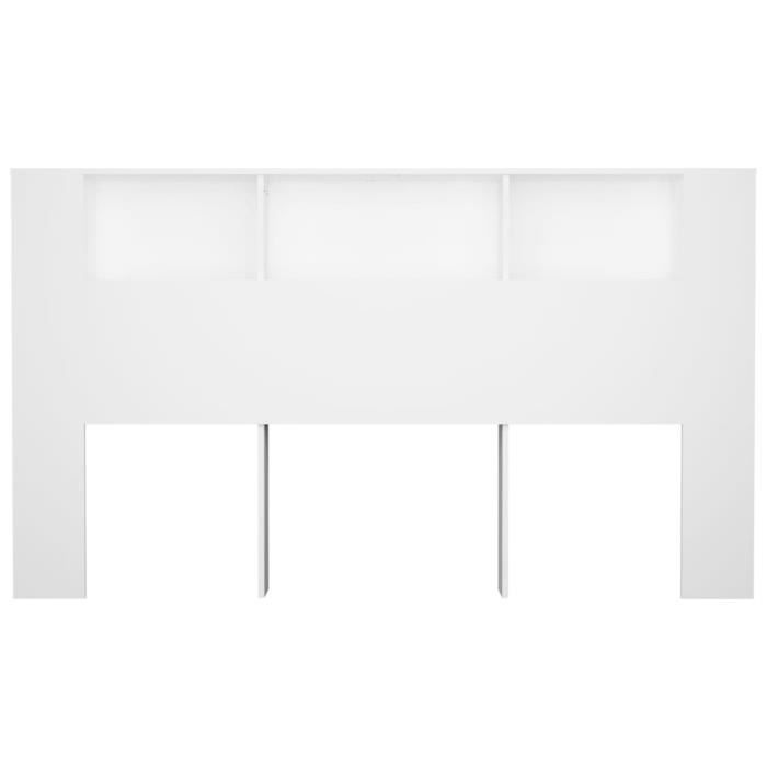 Armoire de tête de lit - ESTINK - Blanc - Contemporain - Design - 180x185x1045 cm