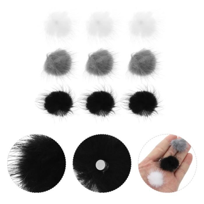 Pom Poms Pour Chapeau, 16 Pièces De 3.9 Pouces, Pompons En Fausse