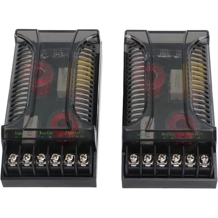 Diviseur De Fréquence 2 Voies Haut-Parleur - Aigus & Basses - Filtre Audio Professionnel Sans Soudure - 2 Pièces