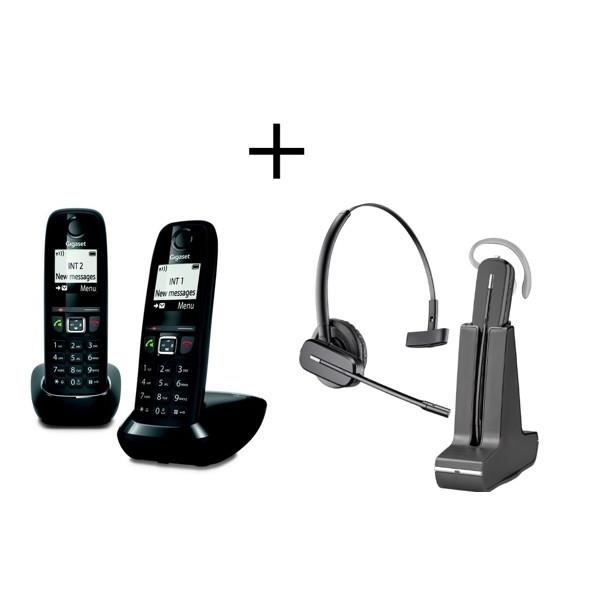 Pack duo gigaset as470 avec casque c565 Sale