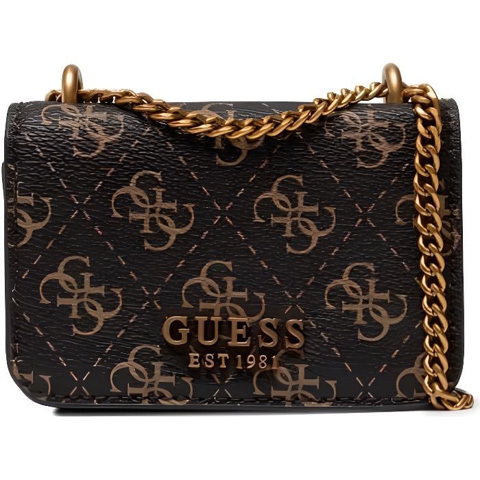 Mini sac bandoulière Alexie - Guess jeans - Femme ,U Marron