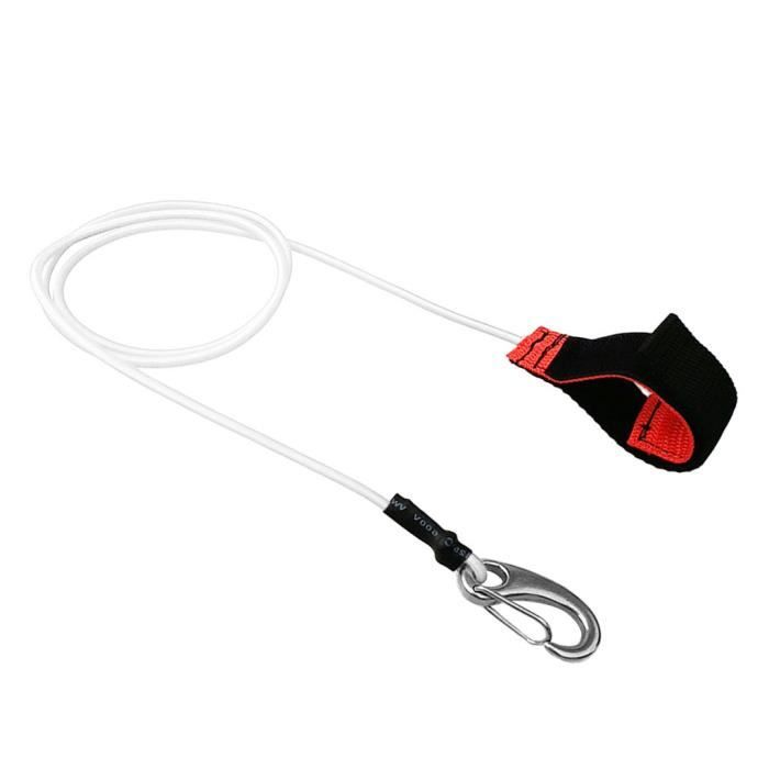 Naisfei Lot De 2 Cordes Pagaie Kayak 1.5m Élastiques Avec Mousqueton - Laisse De Sécurité Kayak Canoë