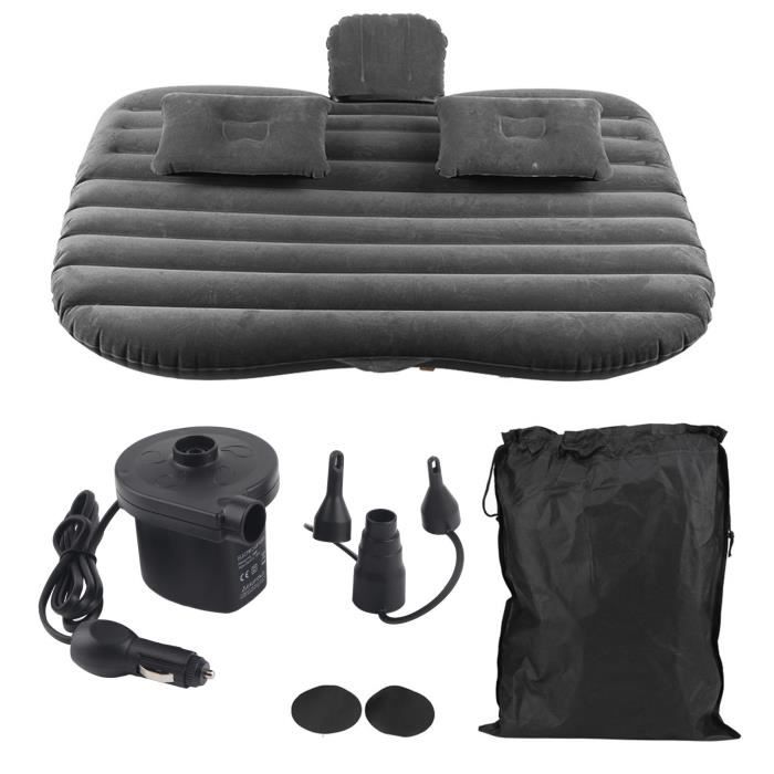 Lit Gonflable De Voiture POPETPOP – Extension Siège Arrière, PVC Noir, Dimensions 130x38x25 Cm, Pour Dormir Ou Comme Repose-pieds