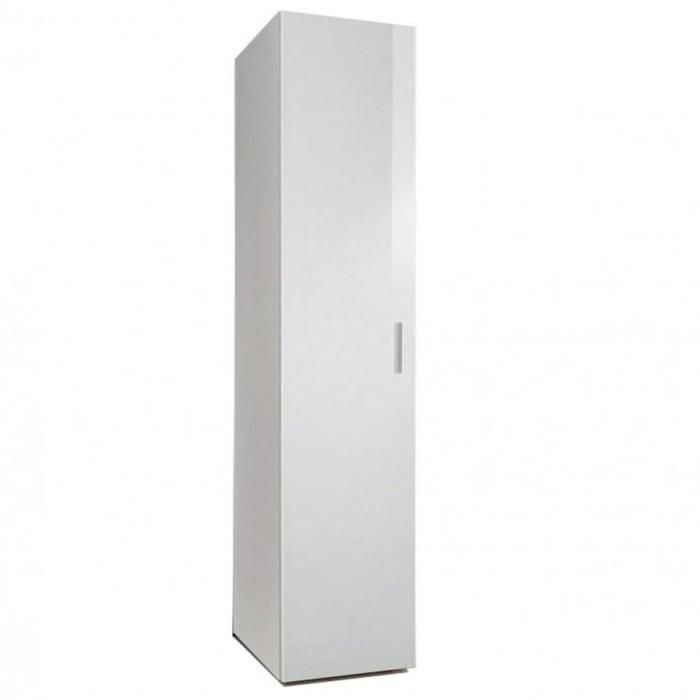 Armoire penderie 1 porte MALTA laquée blanc cassé L 40 cm blanc Bois