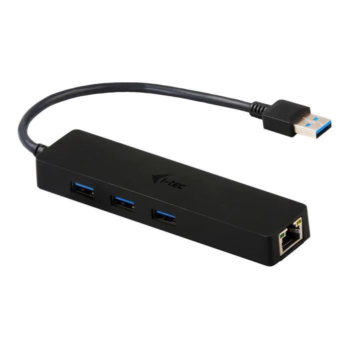 I-TEC Hub Combo USB/Ethernet Advance - USB - Externe - 3 Total USB Port(s) - 3 USB 3.0 Port(s)1 Port(s) réseau (RJ-45) - PC, Mac