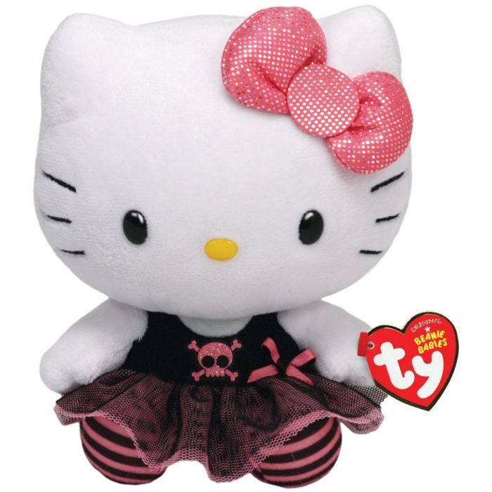 Peluche doudou Hello Kitty Ty Beanie Babies Hawaii Rose 15 cm Sanrio TY  chez vous des demain