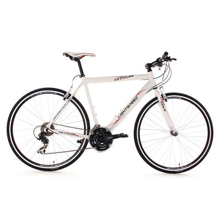 Vélo route alu 28'' Lightspeed blanc TC 58 cm KS Cycling