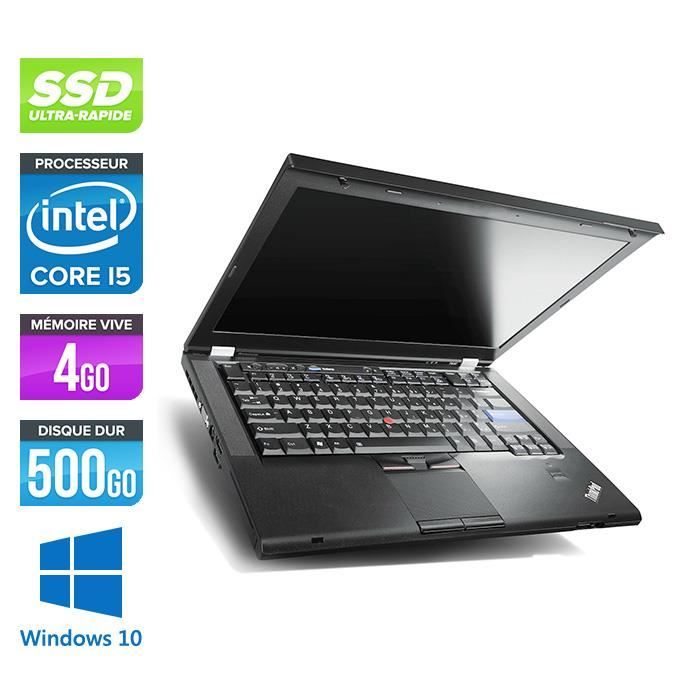 Pc portable Lenovo T420 -i5 - 4Go - SSD 500Go - Windows 10 Pro - Lenovo