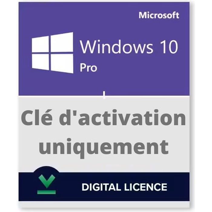 Windows 10 Pro Professionnel 32/64 bit Clé d'activation Originale