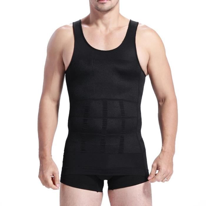 Débardeur Gainant Homme MEETYOO - Effet Ventre Plat, Invisible Sous Les Vêtements, Matière Respirante (90% Nylon, 10% élasthanne) - 9