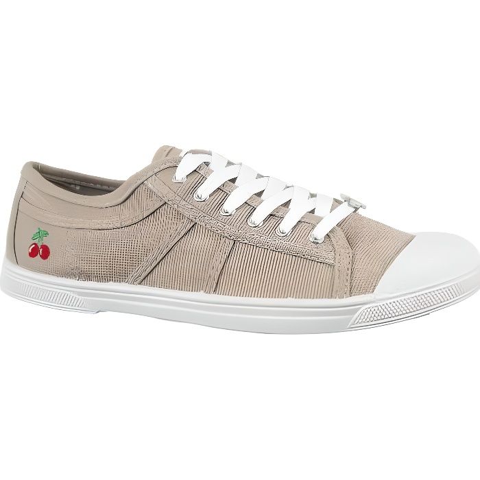 Baskets mode femme Le Temps Des Cerises ballerine gris Noir