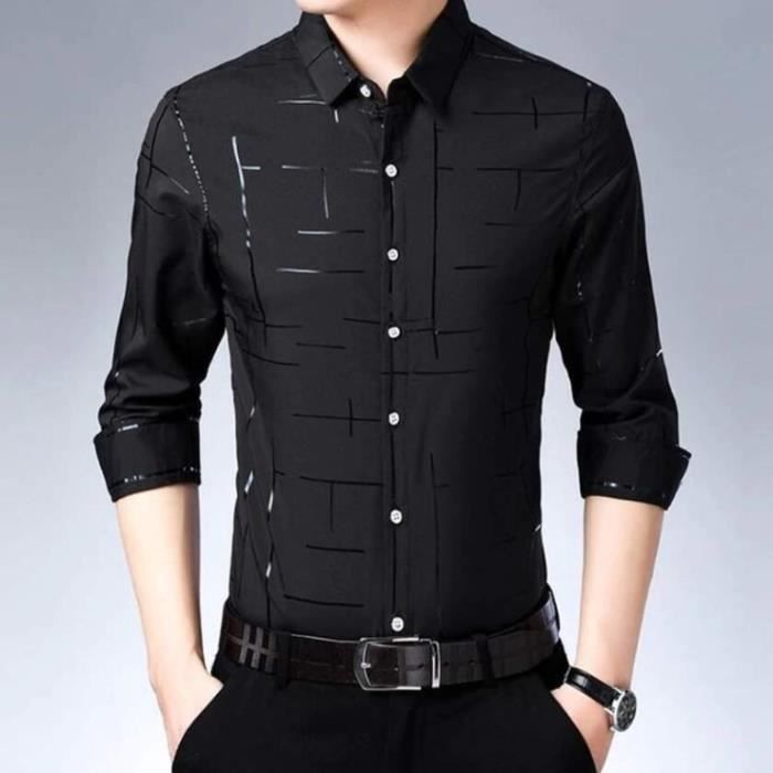 Chemise décontractée à carreaux de luxe ECELEN Homme Slim