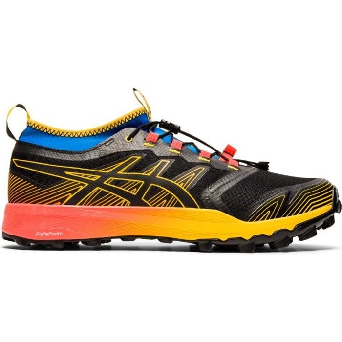 Chaussures de running - ASICS - Fujitrabuco Pro - Homme - Noir/jaune - Régulier