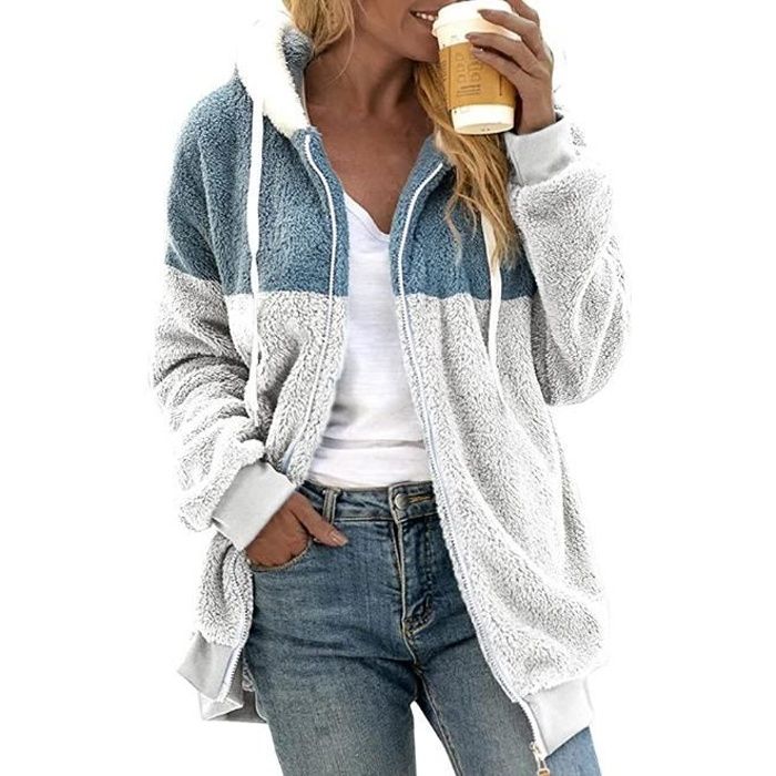 Veste jean store chaude femme