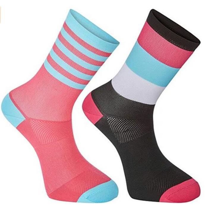 Chaussettes De Vélo De Compression Pour Hommes Et Femmes, Chaussettes