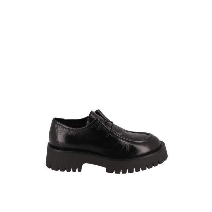 Mocassins à Lacets Michael James En Cuir Noir - Taille Enfant 12 US - Fabriqué En Italie - Occasion