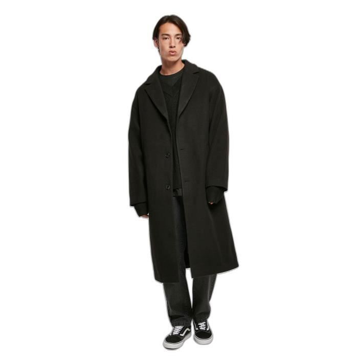 Manteau long noir oversize deals