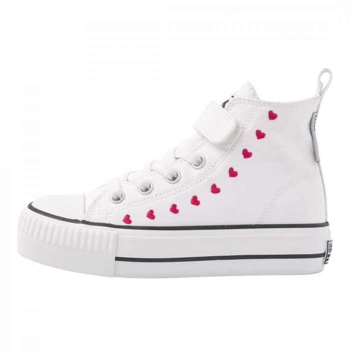 British Knights Baskets femme British Knights Kaya Mid - Blanc - 38 - Plateforme - Lacets