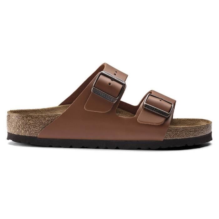 Sandales Homme BIRKENSTOCK Arizona Cuir Marron Marron