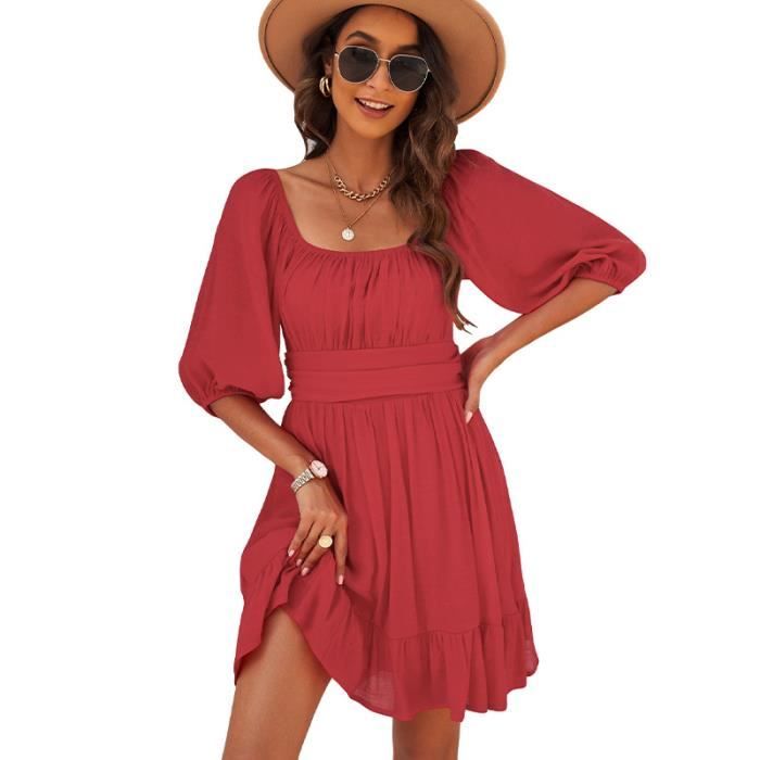 Top cintré sans manches col rond camel femme | Bréal