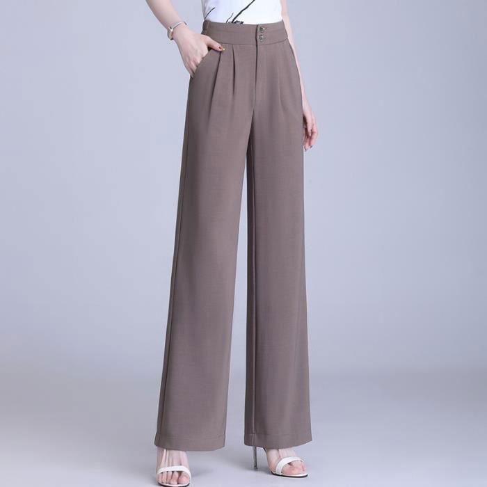 Jean Straight / Coupe Droite à Taille Haute - Bleu - Femme - 18.00