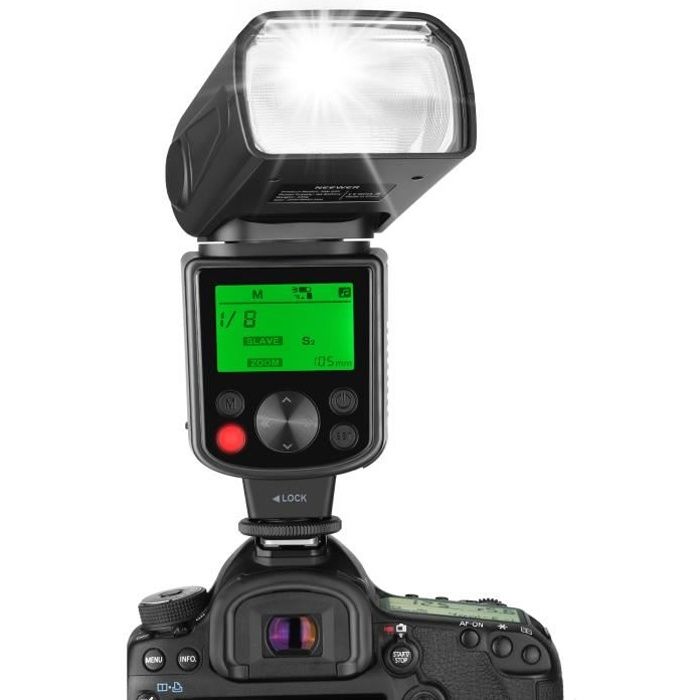Neewer Flash pour Canon Nikon Panasonic Fujifilm Olympus Pentax Appareils Photos DSLR sans Miroir et Sony avec Mi Sabot (NW-625/GN54