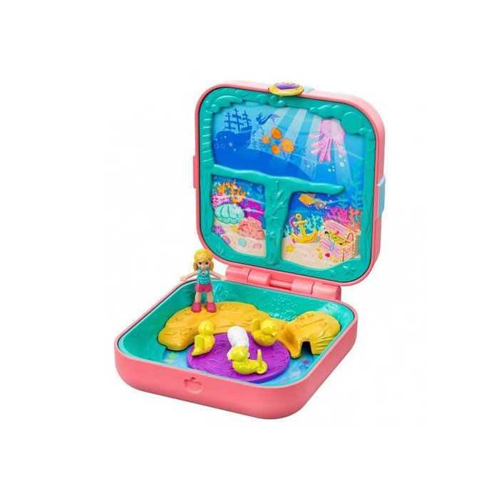 Coffret Polly Pocket Grotte De La Sirere - Figurine - Jouet Fille - Boite Rose