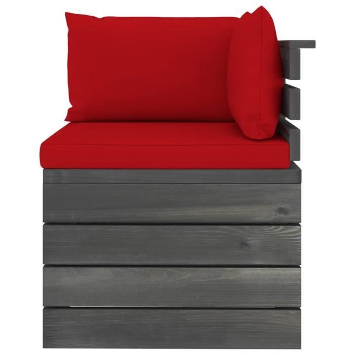 Sofa de jardin BINGO Canapé d'angle palette de jardin avec coussin Bois de pin Moderne desgin