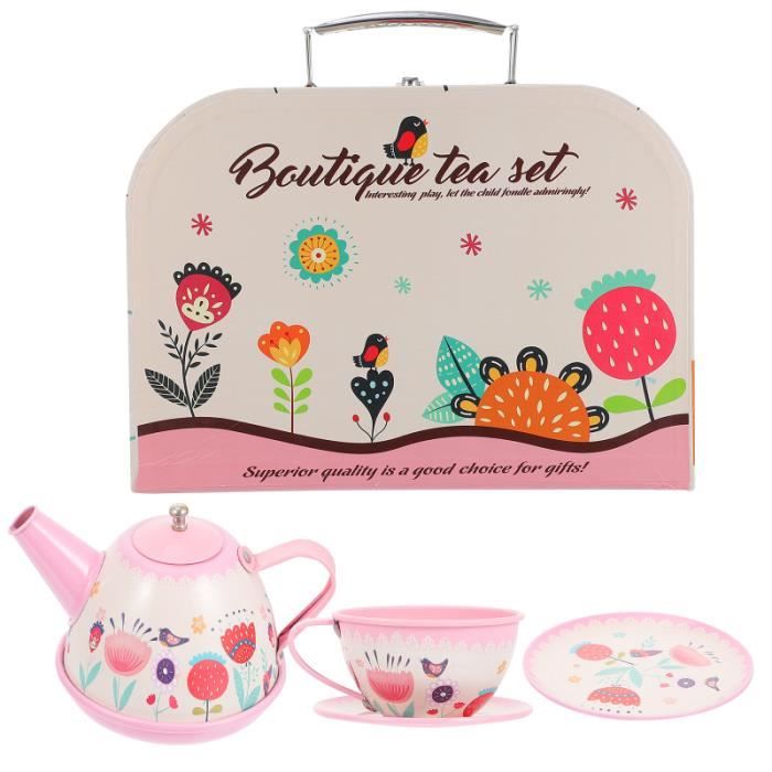 Service à Thé En Bois 15 Pièces Pour Enfants - Jeu De Dinette Montessori - Cadeau éducatif Pour Filles Et Garçons 3-8 Ans