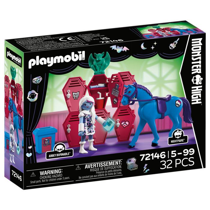 Playmobil Monster High 72146 Abbey et les casiers - vue 2