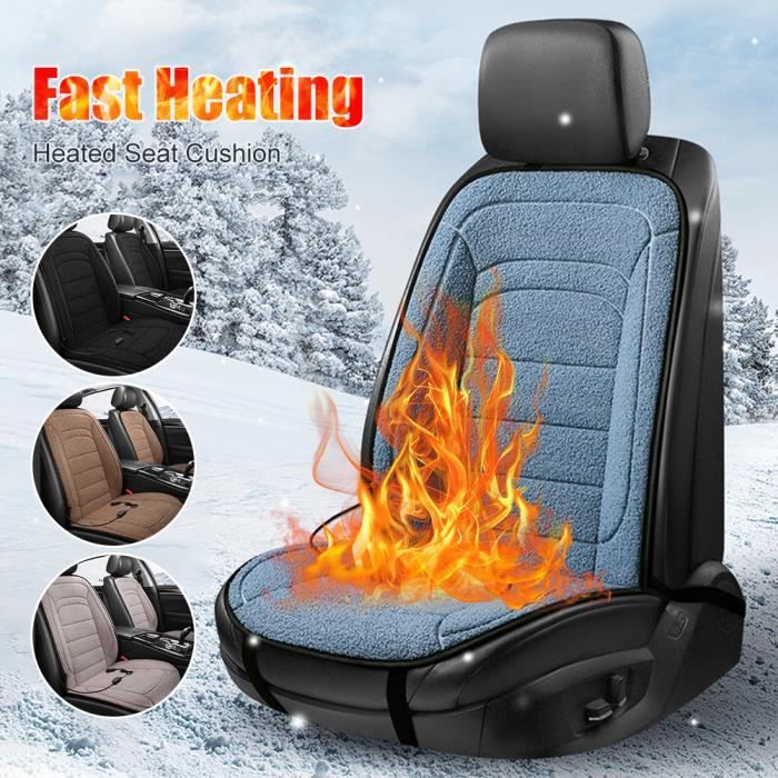 Coussin Chauffant Voiture 12V - Chauffage Rapide 45-65°C - 2 Modes - Inclut Pelle à Neige Et Gants