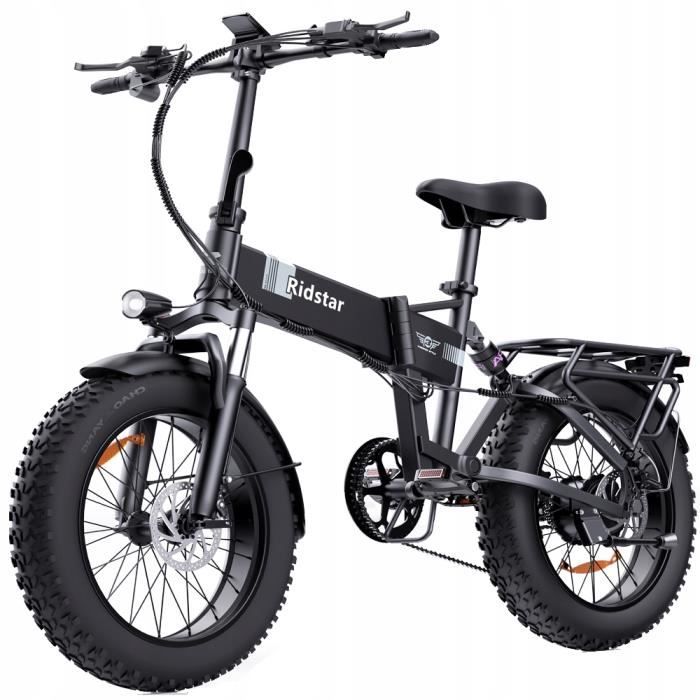 Ridstar H20 Electric bike - 48V14Ah 1000W - Maximum speed 50 km-h - Shimano 7 speed